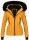 Navahoo Damen Winter Jacke warm gefüttert Teddyfell B361 Gelb Größe L - Gr. 40
