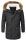 Marikoo Herren Winterjacke mit Kapuze und Kunstfell B629 Schwarz Größe S - Gr. S