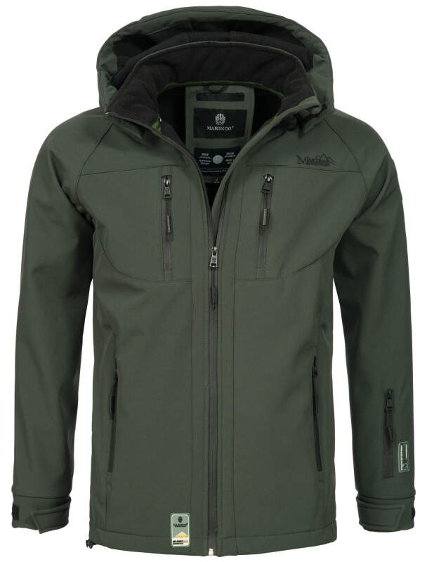 Marikoo Noaa Herren Outdoor Softshell Jacke wasserabweisend B630 Grün Größe S - Gr. S