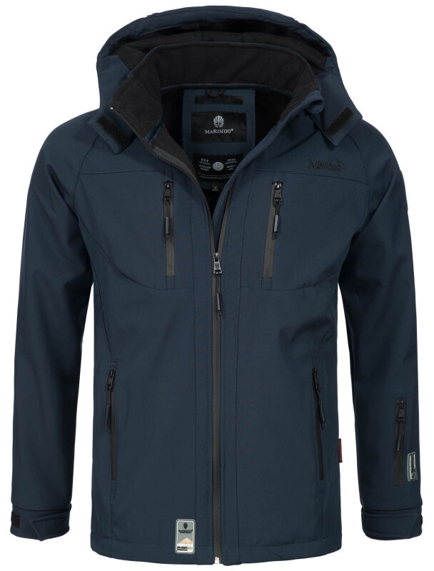 Marikoo Noaa Herren Outdoor Softshell Jacke wasserabweisend B630 Navy Größe S - Gr. S