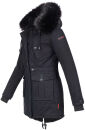 Navahoo Luluna Damen Winter Jacke mit Kunstfell und Teddyfell B636 Schwarz Größe XS - Gr. 34