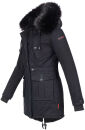 Navahoo Luluna Damen Winter Jacke mit Kunstfell und Teddyfell B636 Schwarz Größe S - Gr. 36