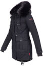 Navahoo Luluna Damen Winter Jacke mit Kunstfell und Teddyfell B636 Schwarz Größe XL - Gr. 42