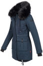 Navahoo Luluna Damen Winter Jacke mit Kunstfell und Teddyfell B636 Navy Größe XS - Gr. 34