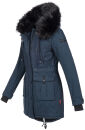 Navahoo Luluna Damen Winter Jacke mit Kunstfell und Teddyfell B636 Navy Größe M - Gr. 38