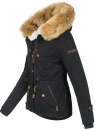 Navahoo Pearl Damen Winter Jacke mit Kunstfell B643 Schwarz Größe XS - Gr. 34