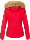 Navahoo Pearl Damen Winter Jacke mit Kunstfell B643 Rot Größe S - Gr. 36