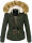 Navahoo Pearl Damen Winter Jacke mit Kunstfell B643 Grün Größe XS - Gr. 34