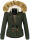 Navahoo Pearl Damen Winter Jacke mit Kunstfell B643 Grün Größe S - Gr. 36