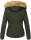 Navahoo Pearl Damen Winter Jacke mit Kunstfell B643 Grün Größe S - Gr. 36