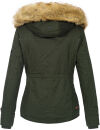 Navahoo Pearl Damen Winter Jacke mit Kunstfell B643 Grün Größe M - Gr. 38