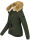 Navahoo Pearl Damen Winter Jacke mit Kunstfell B643 Grün Größe L - Gr. 40