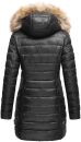 Marikoo Rose Damen Winter Jacke gesteppt lang B647 Schwarz Größe S - Gr. 36