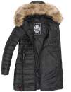 Marikoo Rose Damen Winter Jacke gesteppt lang B647 Schwarz Größe L - Gr. 40