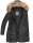 Marikoo Rose Damen Winter Jacke gesteppt lang B647 Schwarz Größe XL - Gr. 42