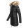 Marikoo Rose Damen Winter Jacke gesteppt lang B647 Schwarz-Größe XXL - Gr. 44