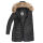 Marikoo Rose Damen Winter Jacke gesteppt lang B647 Schwarz-Größe XXL - Gr. 44