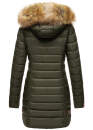 Marikoo Rose Damen Winter Jacke gesteppt lang B647 Grün Größe XS - Gr. 34