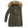Marikoo Rose Damen Winter Jacke gesteppt lang B647 Grün-Größe XXL - Gr. 44