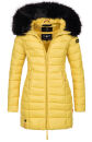 Marikoo Rose Damen Winter Jacke gesteppt lang B647 Gelb...