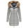 Marikoo Rose Damen Winter Jacke gesteppt lang B647 Grau-Größe S - Gr. 36