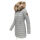 Marikoo Rose Damen Winter Jacke gesteppt lang B647 Grau-Größe L - Gr. 40
