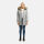 Marikoo Rose Damen Winter Jacke gesteppt lang B647 Grau-Größe XL - Gr. 42