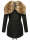 Navahoo Diamond warme Damen Winter Jacke lang mit Teddyfell B648 Schwarz Größe XS - Gr. 34