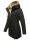 Navahoo Diamond warme Damen Winter Jacke lang mit Teddyfell B648 Schwarz Größe S - Gr. 36