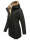 Navahoo Diamond warme Damen Winter Jacke lang mit Teddyfell B648 Schwarz Größe XL - Gr. 42