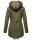 Navahoo Diamond warme Damen Winter Jacke lang mit Teddyfell B648 Grün  Größe XL - Gr. 42