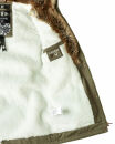 Navahoo Diamond warme Damen Winter Jacke lang mit Teddyfell B648 Grün  Größe XXL - Gr. 44