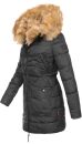 Marikoo Knuddelmaus warm gefütterte Damen Winter Jacke mit Teddyfell B616 Schwarz Größe XS - Gr. 34