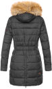 Marikoo Knuddelmaus warm gefütterte Damen Winter Jacke mit Teddyfell B616 Schwarz Größe XS - Gr. 34