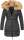 Marikoo Knuddelmaus warm gefütterte Damen Winter Jacke mit Teddyfell B616 Schwarz Größe XL - Gr. 42