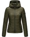 Marikoo Samtpfote leichte Damen Steppjacke B600 Olive Größe S - Gr. 36