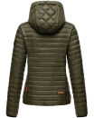 Marikoo Samtpfote leichte Damen Steppjacke B600 Olive Größe S - Gr. 36