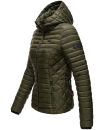 Marikoo Samtpfote leichte Damen Steppjacke B600 Olive Größe L - Gr. 40