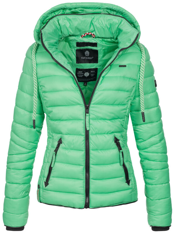 Navahoo Lulana Damen Steppjacke Übergangsjacke B650 Mintgrün Größe XS - Gr. 34