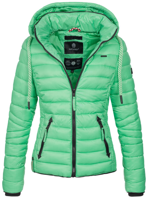 Navahoo Lulana Damen Steppjacke Übergangsjacke B650 Mintgrün Größe XL - Gr. 42