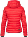 Navahoo Lulana Damen Steppjacke Übergangsjacke B650 Rot Größe XS - Gr. 34