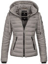 Navahoo Lulana Damen Steppjacke Übergangsjacke B650 Grau Größe M - Gr. 38