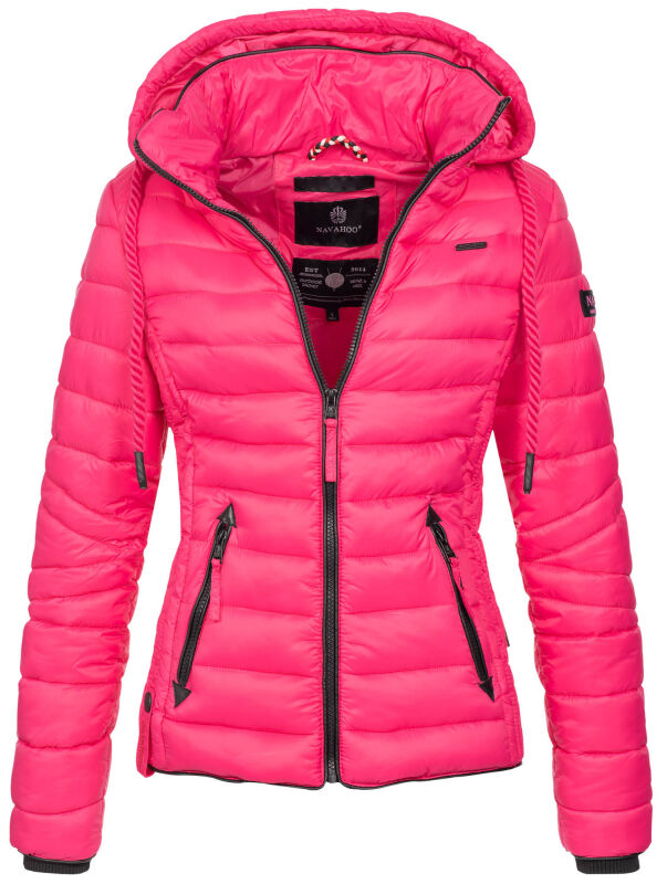 Navahoo Lulana Damen Steppjacke Übergangsjacke B650 Pink Größe M - Gr. 38