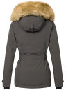 Navahoo warme Damen Winter Jacke mit Kunstfell B392 Anthrazit Größe XS - Gr. 34