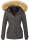 Navahoo warme Damen Winter Jacke mit Kunstfell B392 Anthrazit Größe S - Gr. 36