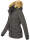 Navahoo warme Damen Winter Jacke mit Kunstfell B392 Anthrazit Größe S - Gr. 36