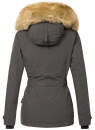 Navahoo warme Damen Winter Jacke mit Kunstfell B392 Anthrazit Größe L - Gr. 40