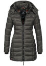 Marikoo Abendsternchen Damen Winter Jacke gesteppt B603 Anthrazit Größe S - Gr. 36