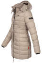 Marikoo Abendsternchen Damen Winter Jacke gesteppt B603 Taupe Größe XXL - Gr. 44