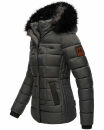 Marikoo warme Damen Winter Jacke Steppjacke B391 Anthrazit Größe S - Gr. 36